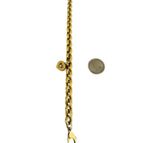 Chopard 18k Yellow Gold and Floating Diamond Charm Rolo Link Bracelet 7.5"