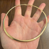 14k Yellow Gold 36g Solid Heavy 6mm Omega Link Necklace Italy 16"
