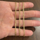 14k Yellow Gold 10g Solid Thin 3mm Mariner Link Chain Necklace Italy 26"