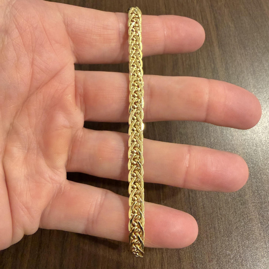 14k Yellow Gold 5.9g Ladies Milor 6mm Fancy Link Bracelet Italy 7"