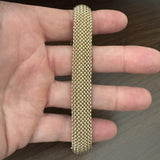 14k Yellow Gold 40g Solid Heavy 14mm Vintage Mesh Link Bracelet 7.5"