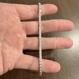 18k White Gold and 2cttw Diamond Tennis Link Bracelet Italy 6.25"