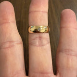 18k Yellow Gold and 0.05ct Flush Set Diamond Band Ring Size 9