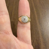 14k Yellow Gold and 0.75ct Old Euro Cut Diamond Vintage Solitaire Ring Size 4.75