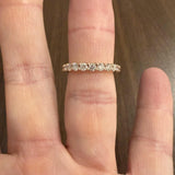 14k Rose Gold and 0.75cttw Diamond Half Eternity Band Ring Size 6.75
