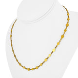 22k Yellow Gold 20.2g Solid Hearts and Diamonds Link Necklace 18"