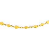 22k Yellow Gold 20.2g Solid Hearts and Diamonds Link Necklace 18"