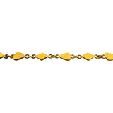 22k Yellow Gold 20.2g Solid Hearts and Diamonds Link Necklace 18"