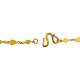 22k Yellow Gold 20.2g Solid Hearts and Diamonds Link Necklace 18"
