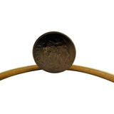 Pair of 18k Yellow Gold 16.8g Solid Textured Striped Bangle Bracelets 7.75"
