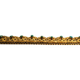 18k Yellow Gold 37.4g Solid Vintage Turquoise Square Link Bracelet 7.25"
