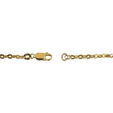 18k Yellow Gold 14.3g Solid UnoAErre 3mm Circle Cable Link Necklace Italy 28"