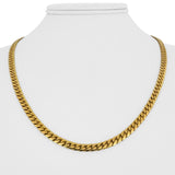 18k Yellow Gold 34.5g Solid Heavy 4.5mm Cuban Link Chain Necklace Italy 20"