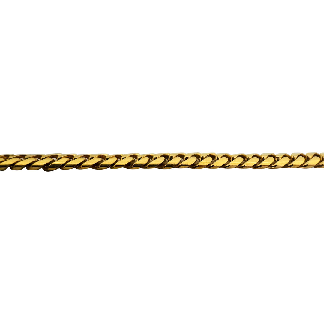 18k Yellow Gold 34.5g Solid Heavy 4.5mm Cuban Link Chain Necklace Italy 20"