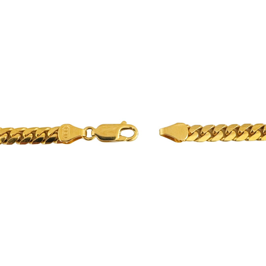 18k Yellow Gold 34.5g Solid Heavy 4.5mm Cuban Link Chain Necklace Italy 20"