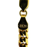 18k Yellow Gold 34.5g Solid Heavy 4.5mm Cuban Link Chain Necklace Italy 20"