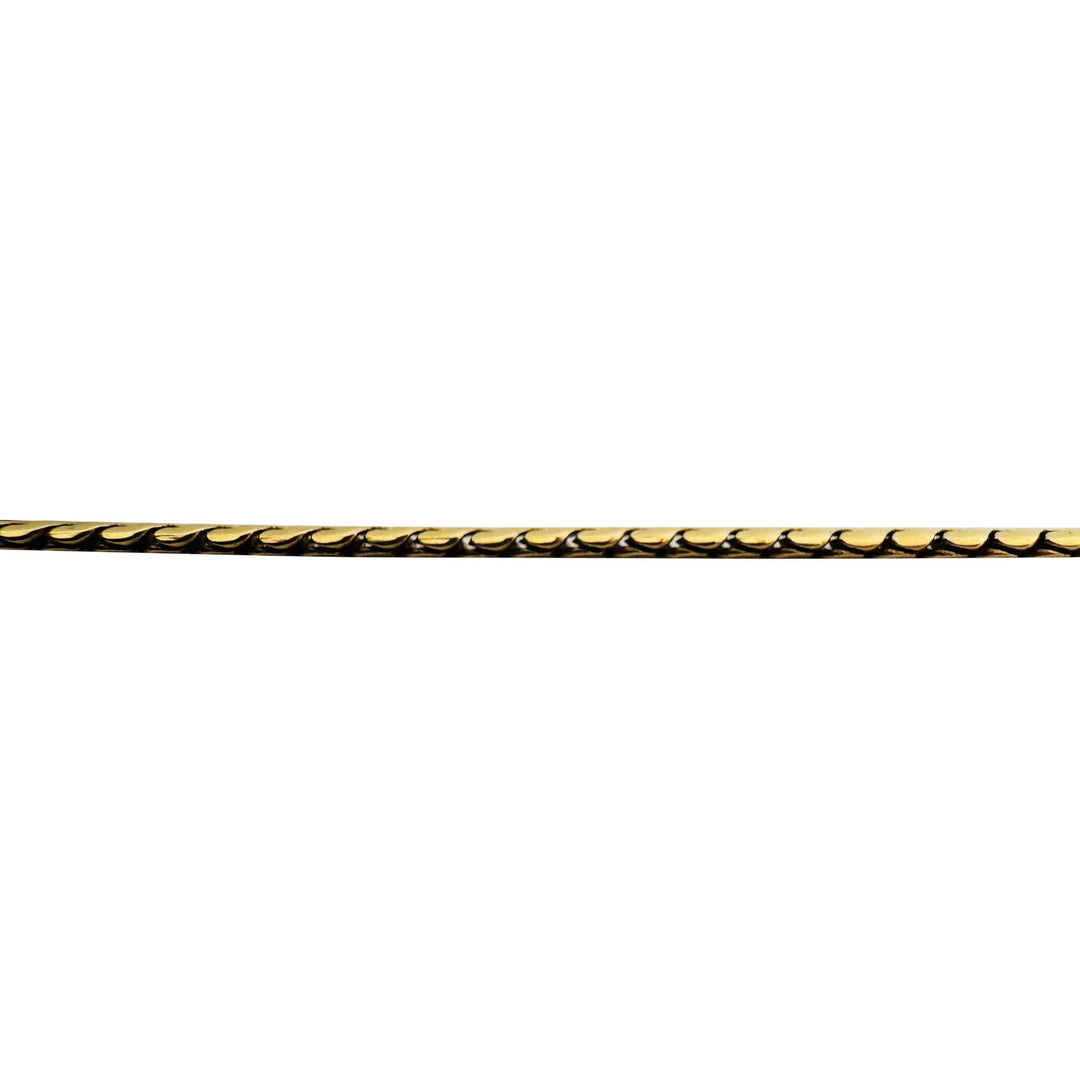 18k Yellow Gold 13.8g Solid 2.2mm Serpentine Link Chain Necklace Italy 21"