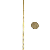 18k Yellow Gold 13.8g Solid 2.2mm Serpentine Link Chain Necklace Italy 21"