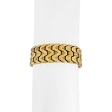 18k Yellow Gold 37.2g Vintage Ladies 17mm Fancy Link Bracelet Italy 7.75"