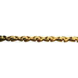 18k Yellow Gold 10.6g Ladies Polished 7.5mm Fancy Link Bracelet Italy 8"