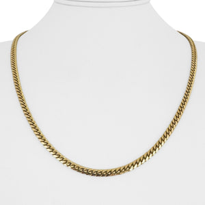 18k Yellow Gold 31.4g Solid Heavy 4mm Cuban Link Chain Necklace Italy 20"
