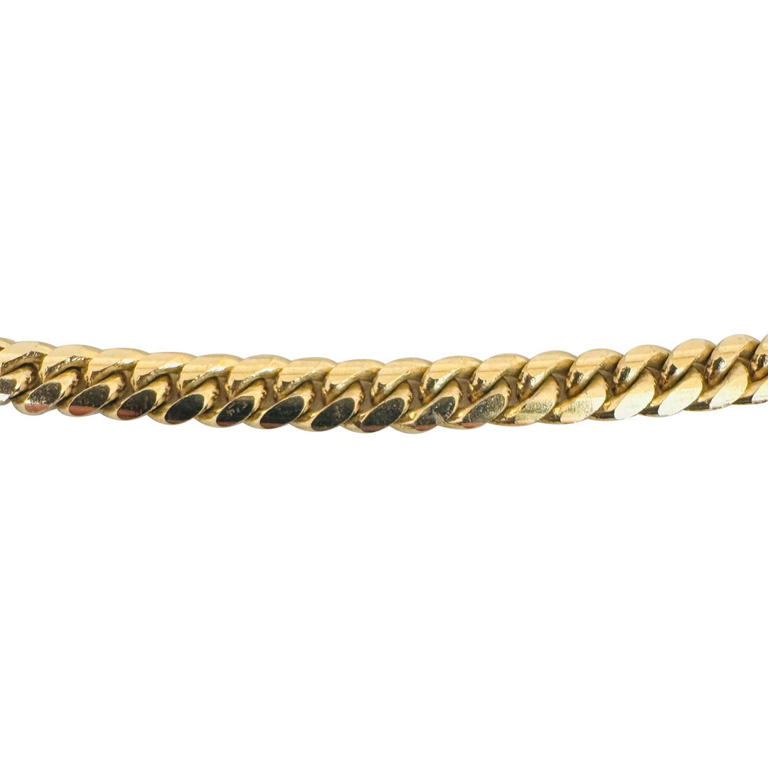 18k Yellow Gold 31.4g Solid Heavy 4mm Cuban Link Chain Necklace Italy 20"