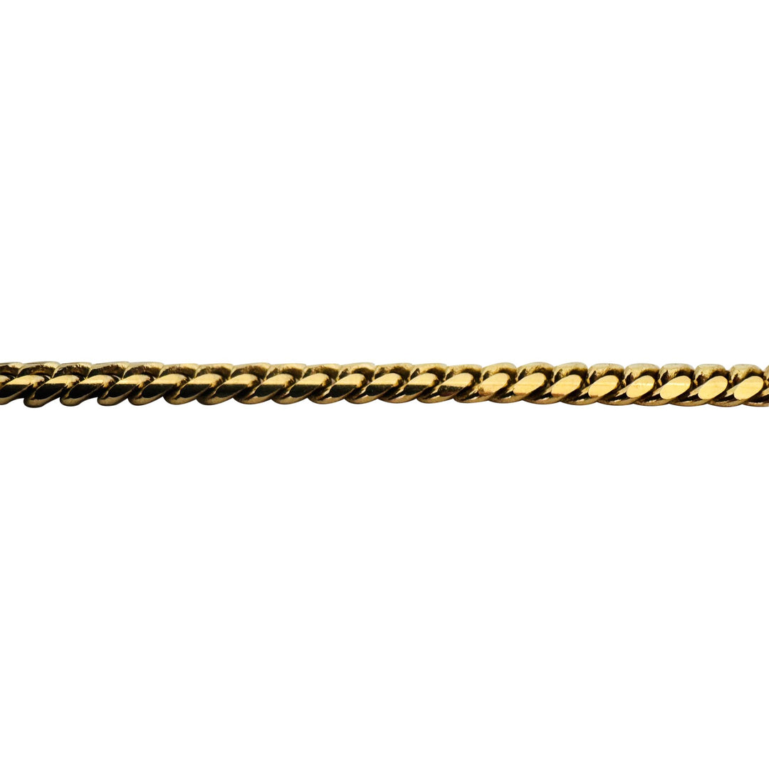 18k Yellow Gold 31.4g Solid Heavy 4mm Cuban Link Chain Necklace Italy 20"