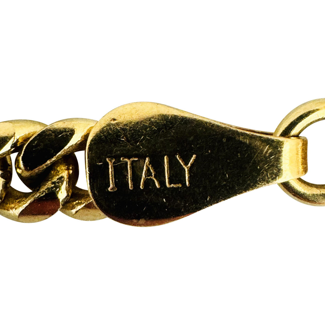 18k Yellow Gold 31.4g Solid Heavy 4mm Cuban Link Chain Necklace Italy 20"