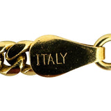18k Yellow Gold 31.4g Solid Heavy 4mm Cuban Link Chain Necklace Italy 20"