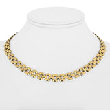 14k Yellow Gold 25.7g Ladies Polished 7.5mm Panther Link Necklace Italy 16"