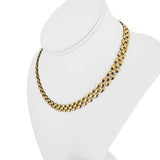 14k Yellow Gold 25.7g Ladies Polished 7.5mm Panther Link Necklace Italy 16"