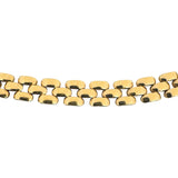 14k Yellow Gold 25.7g Ladies Polished 7.5mm Panther Link Necklace Italy 16"
