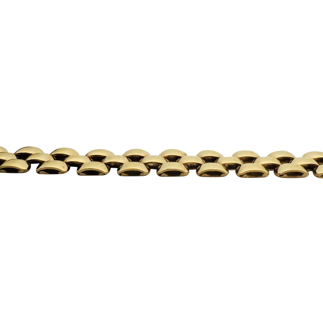 14k Yellow Gold 25.7g Ladies Polished 7.5mm Panther Link Necklace Italy 16"