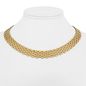 14k Yellow Gold 40g Heavy Ladies 11.5mm Panther Link Necklace Italy 17"