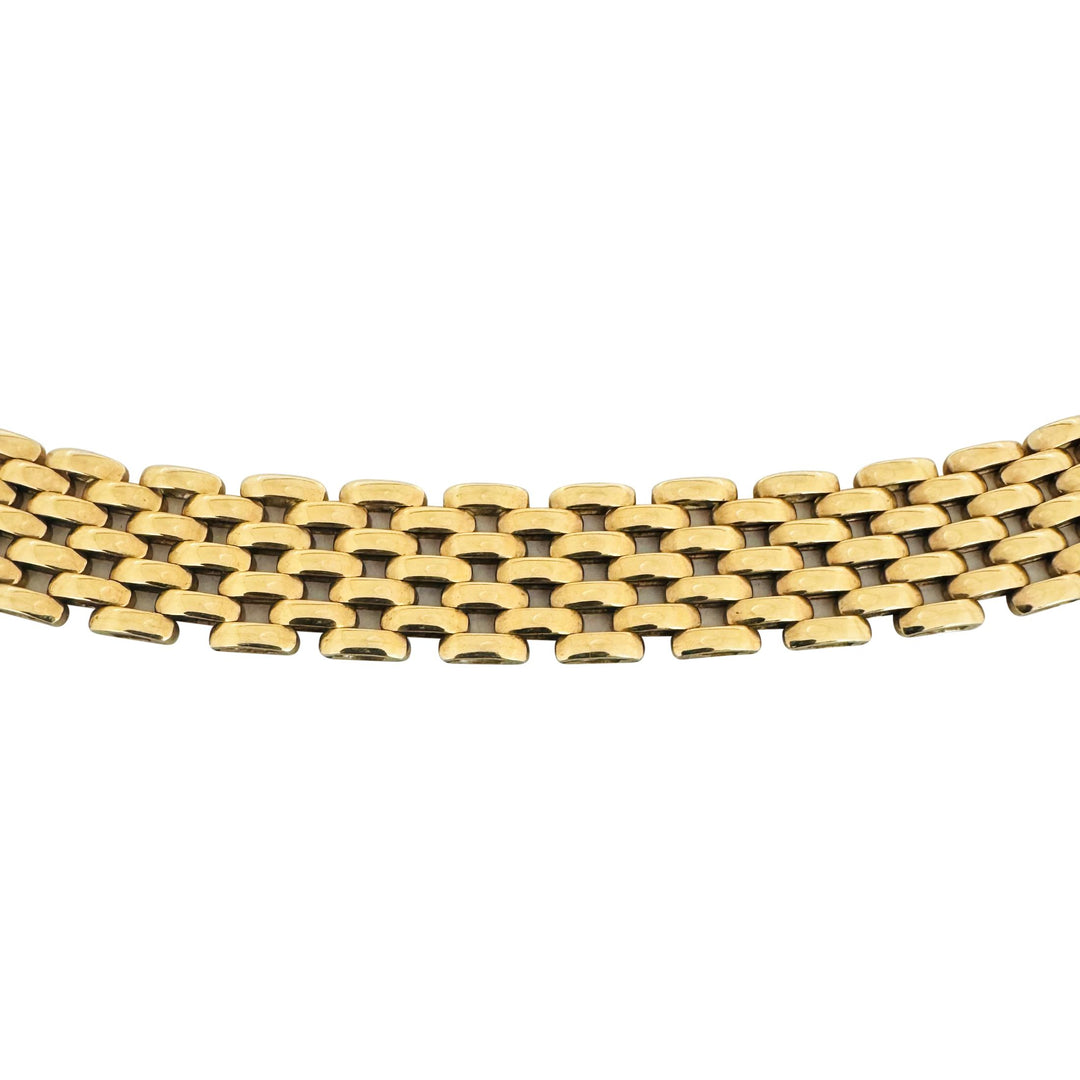 14k Yellow Gold 40g Heavy Ladies 11.5mm Panther Link Necklace Italy 17"