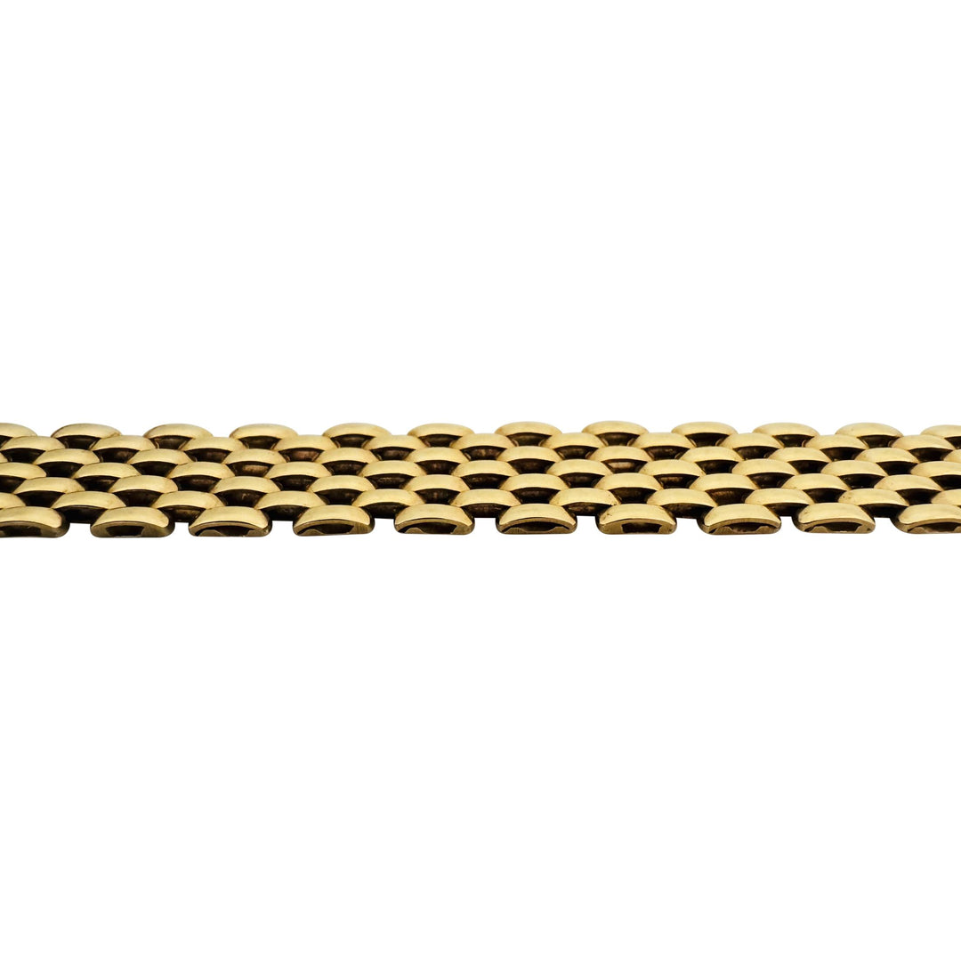 14k Yellow Gold 40g Heavy Ladies 11.5mm Panther Link Necklace Italy 17"