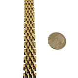 14k Yellow Gold 40g Heavy Ladies 11.5mm Panther Link Necklace Italy 17"