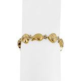14k Yellow Gold 11.9g Ladies Fancy Heart and Tear Drop Bracelet 6.5"
