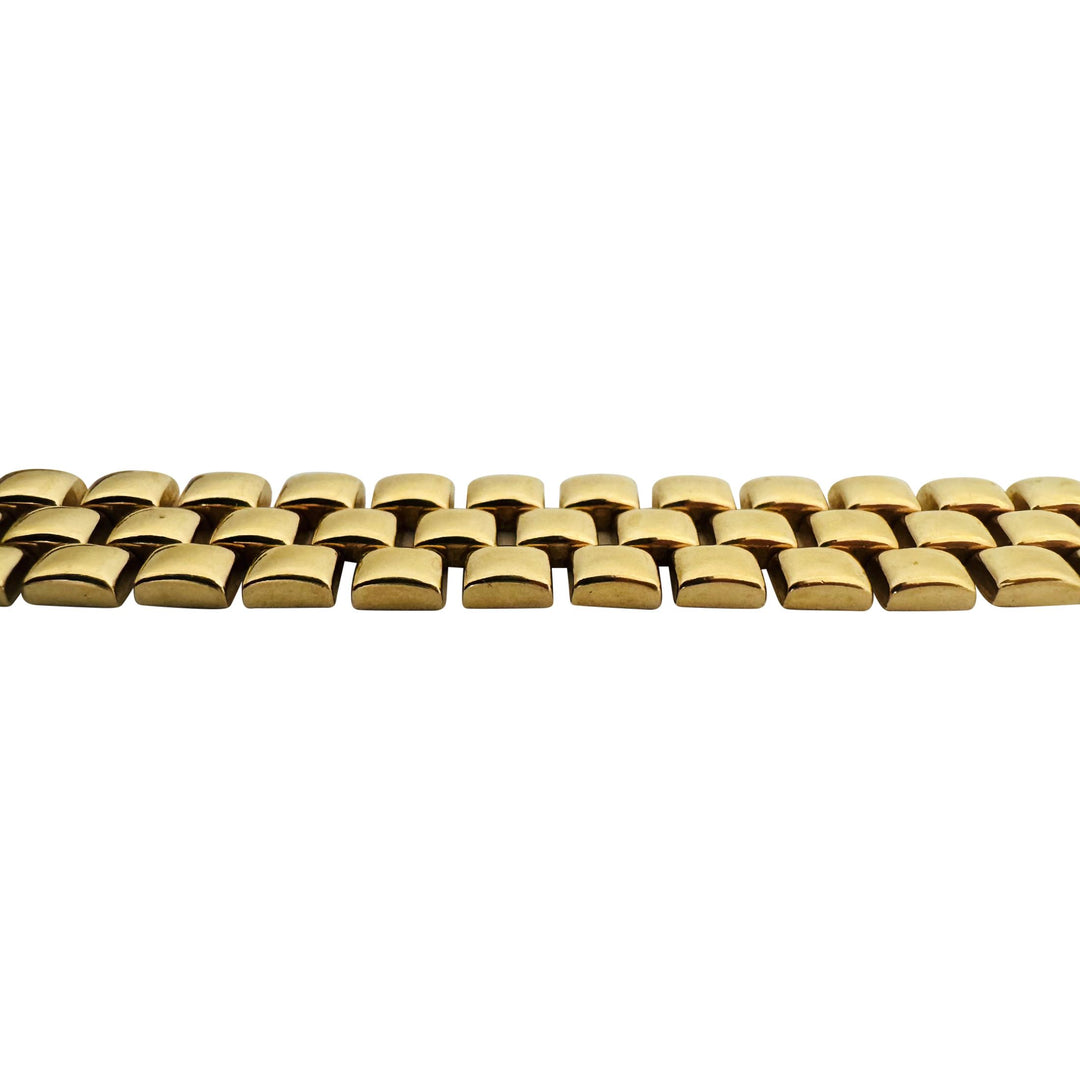 14k Yellow Gold 53.8g Heavy Polished 11mm Panther Link Necklace Italy 16"