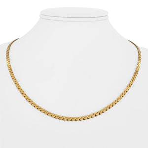 14k Yellow Gold 10.7g Solid 3mm Serpentine Link Chain Necklace 18"