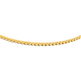 14k Yellow Gold 10.7g Solid 3mm Serpentine Link Chain Necklace 18"
