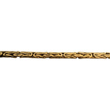 14k Yellow Gold 19.7g Ladies 7mm Byzantine Link Chain Necklace Italy 18"