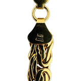14k Yellow Gold 19.7g Ladies 7mm Byzantine Link Chain Necklace Italy 18"