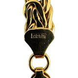 14k Yellow Gold 19.7g Ladies 7mm Byzantine Link Chain Necklace Italy 18"