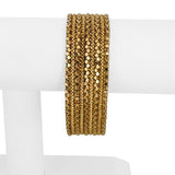 18k Yellow Gold 41.6g Vintage UnoAErre 22mm Heavy Fancy Link Bracelet Italy 7.5"