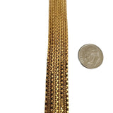 18k Yellow Gold 41.6g Vintage UnoAErre 22mm Heavy Fancy Link Bracelet Italy 7.5"