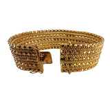 18k Yellow Gold 41.6g Vintage UnoAErre 22mm Heavy Fancy Link Bracelet Italy 7.5"