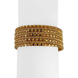 18k Yellow Gold 41.6g Vintage UnoAErre 22mm Heavy Fancy Link Bracelet Italy 7.5"