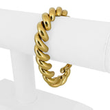 18k Yellow Gold 37.4g Heavy Thick 12mm San Marco Link Bracelet 7.5"