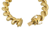 18k Yellow Gold 37.4g Heavy Thick 12mm San Marco Link Bracelet 7.5"